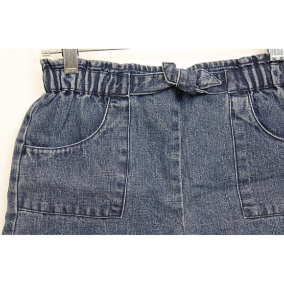 NEW 2006 Gymboree Garden Bloom Denim Shorts sz 12 Paperback Waist Bow Pockets - Picture 2 of 5